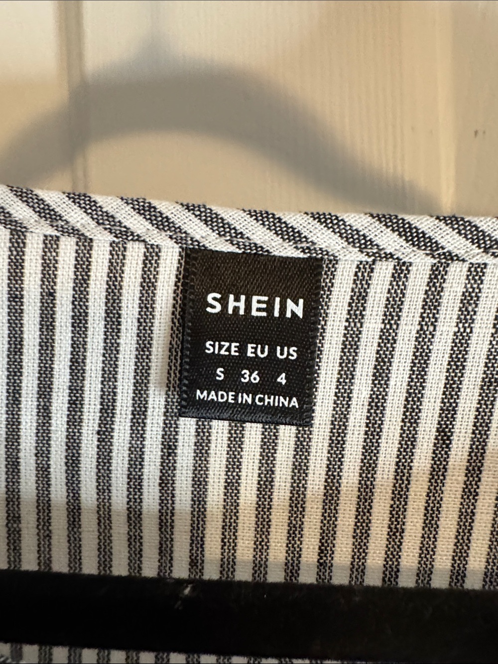 SHEIN Black and White Striped Long-Sleeve Blouse (23) - Picture 2 of 7